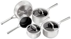 Ninja Zerostick Stainless Steel 5 Piece Non Stick Pan Set