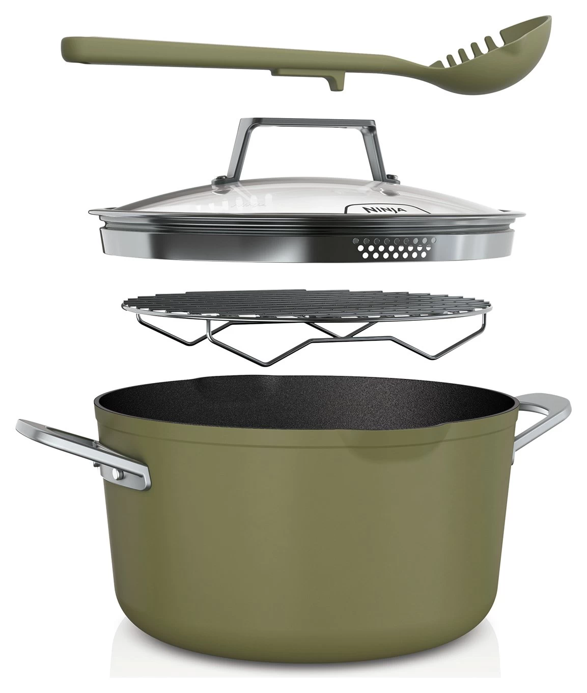 Ninja Zerostick 30cm Non Stick Aluminium Possible Pot -Green