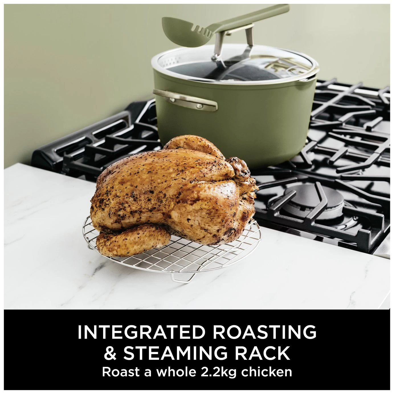 Ninja Zerostick 30cm Non Stick Aluminium Possible Pot -Green - Image 8