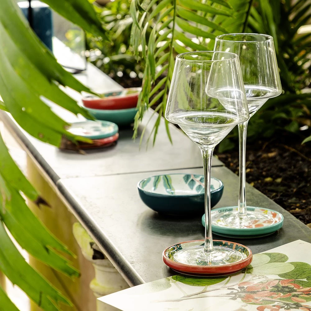 Habitat X Kew Set Of 4 Ceramic Botanical Coasters - Image 5