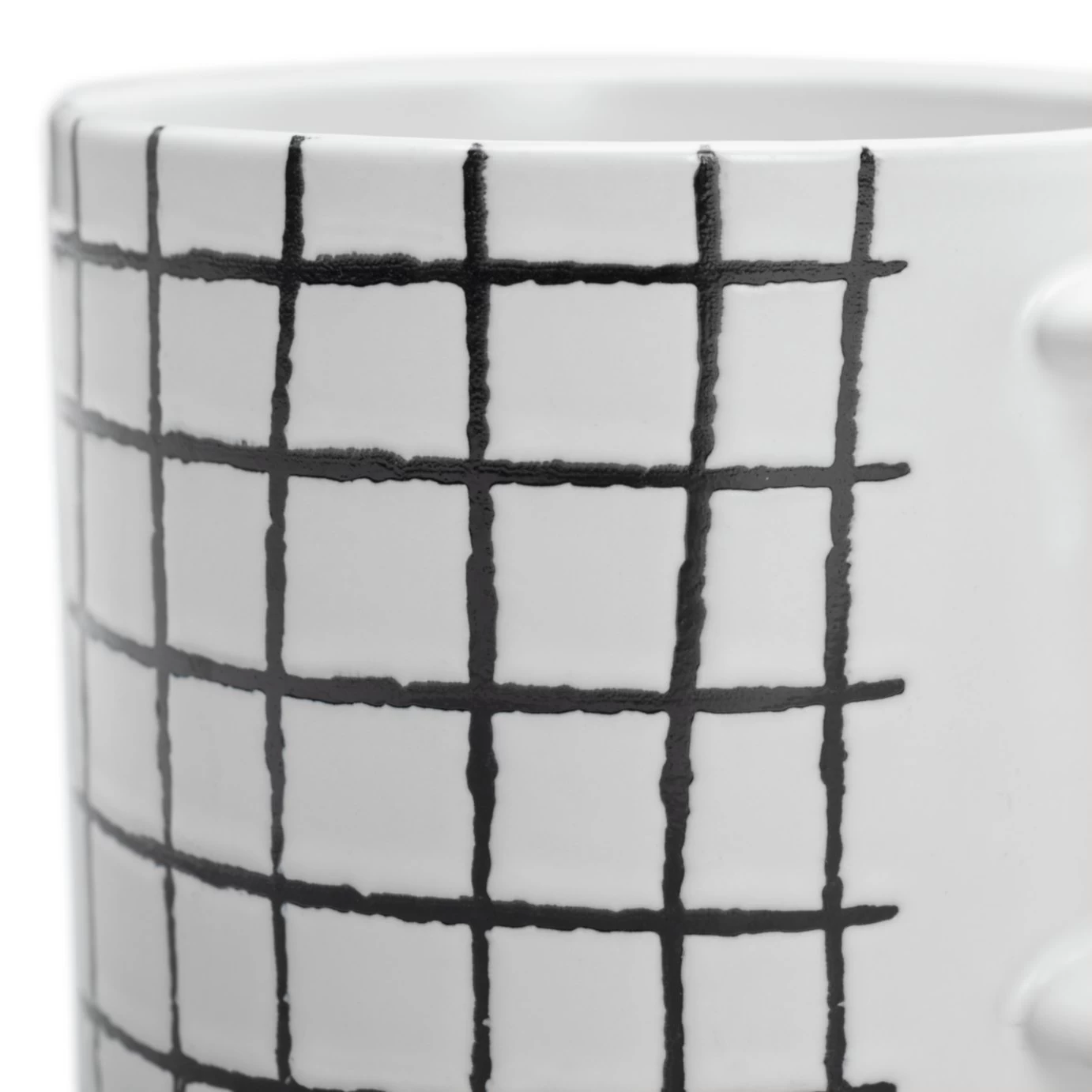 Habitat Grid Set Of 4 Mugs - White - Image 5