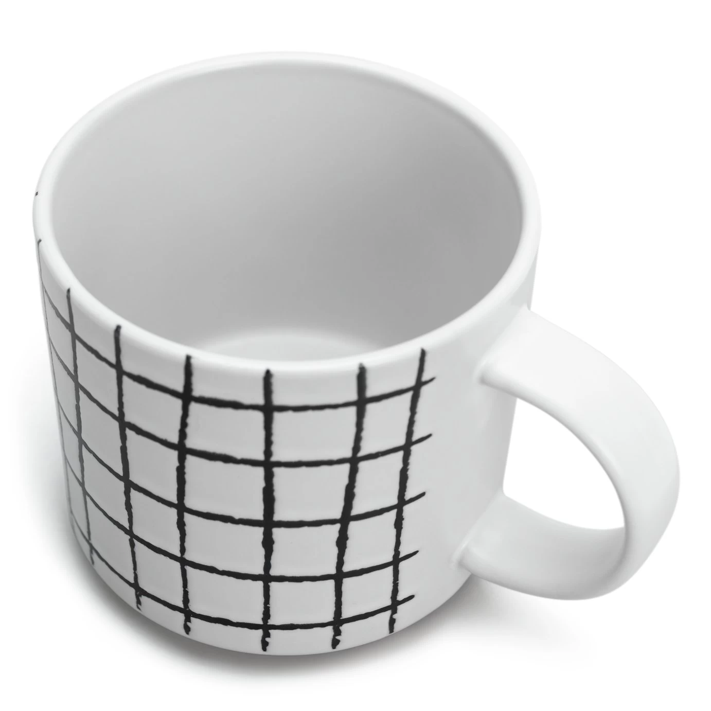 Habitat Grid Set Of 4 Mugs - White - Image 6