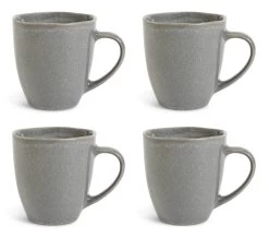 Habitat Set Of 4 Stoneware Mugs - Grey