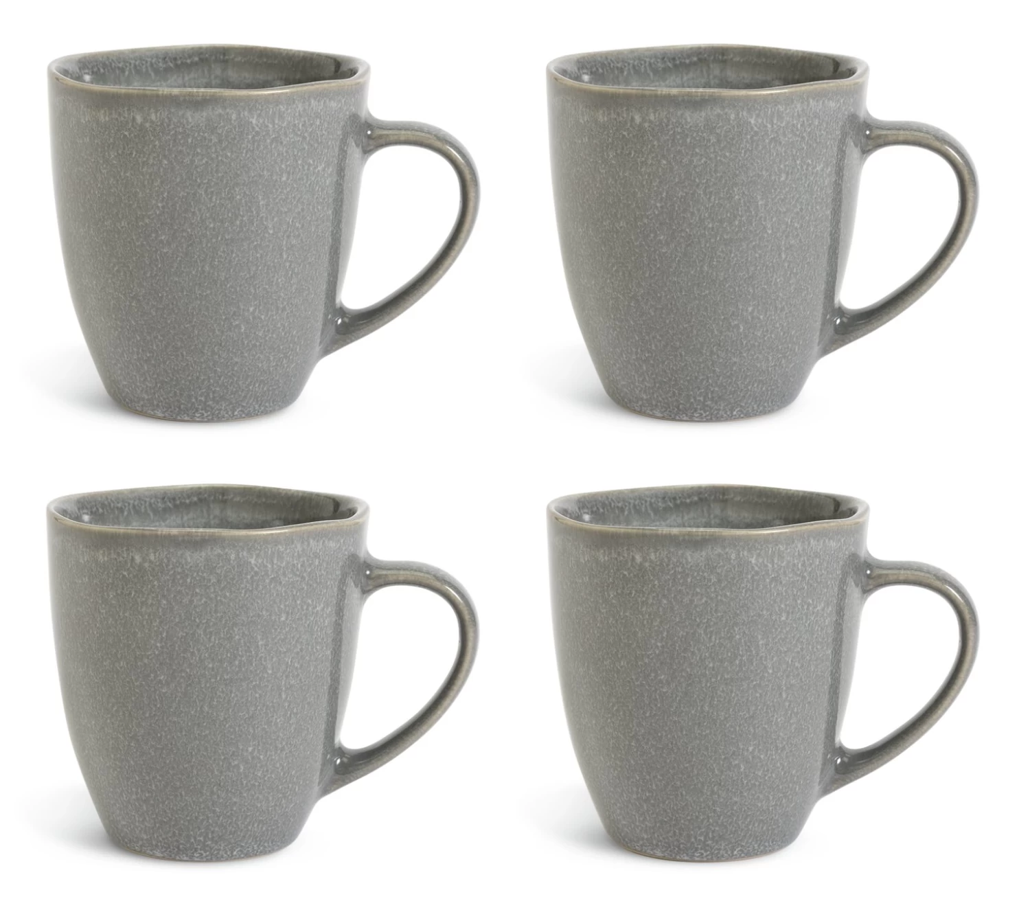 Habitat Set Of 4 Stoneware Mugs - Grey