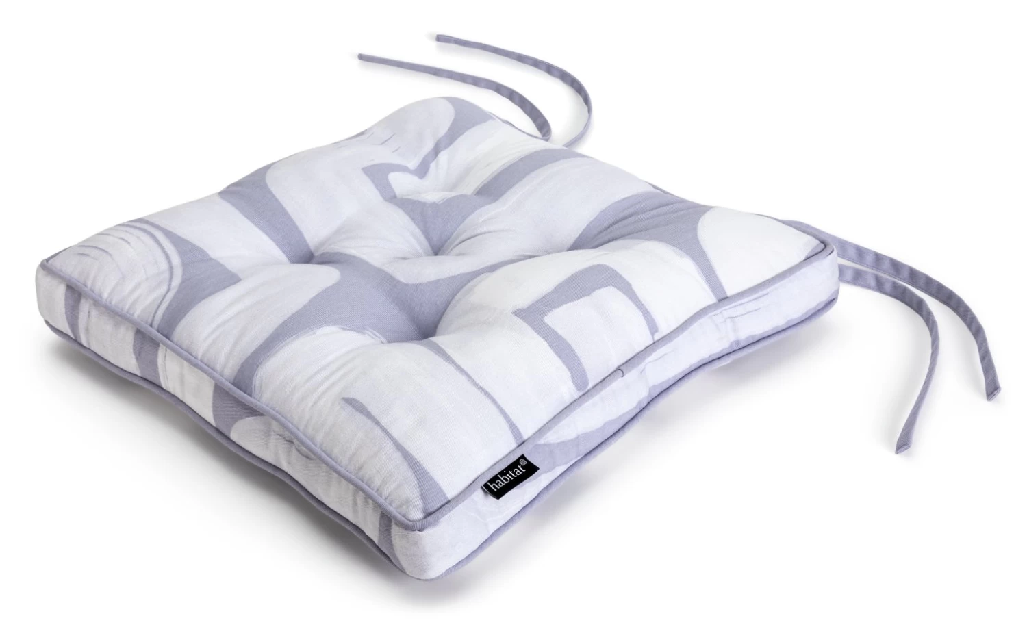 Habitat Brushstroke Pack Of 2 Seat Cushion - Grey