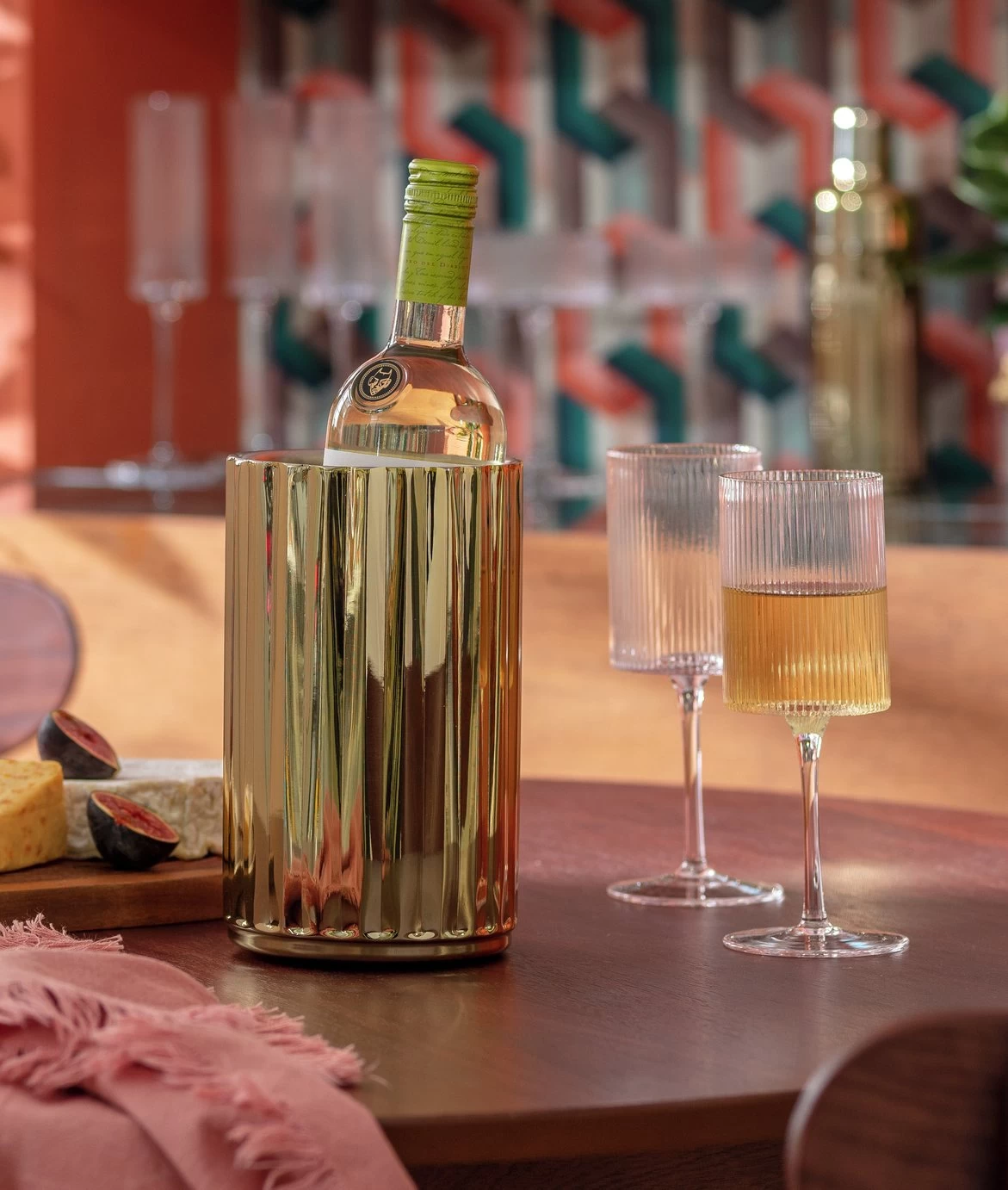 Habitat Gold Tone Wine Cooler - Image 2