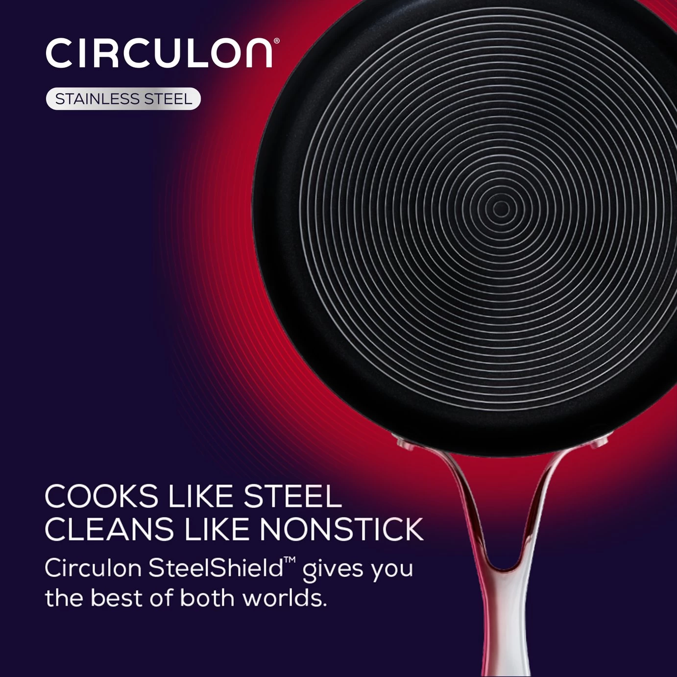 Circulon S Series 24cm Stainless Steel Pan And Spatula - Image 3