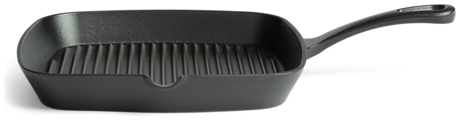 Habitat 23cm Cast Iron Griddle Pan - Black