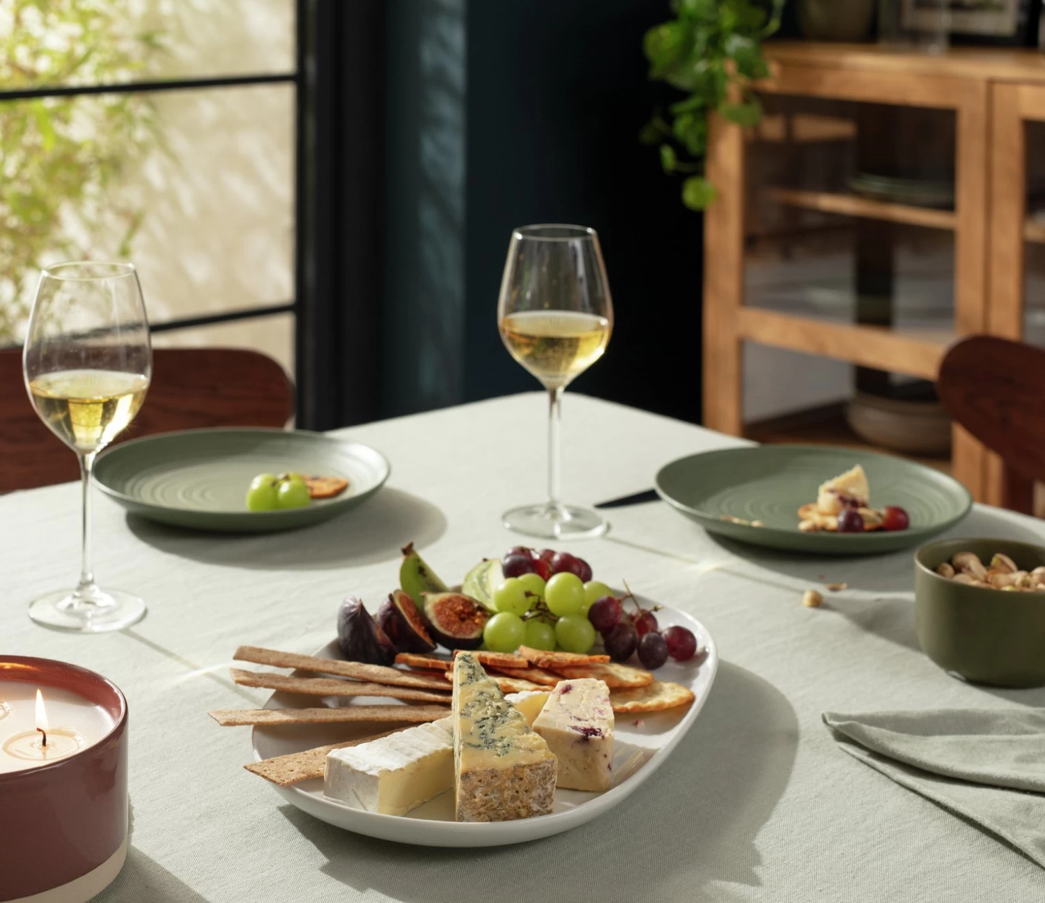 Habitat Riko Oval Porcelain Serving Platter - White - Image 2