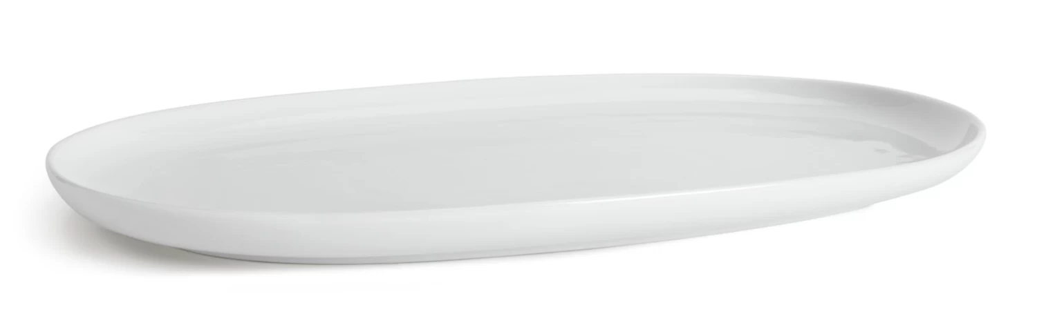 Habitat Riko Oval Porcelain Serving Platter - White - Image 6