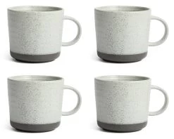 Habitat Textured Ripple Set Of 4 Mugs - Neutral
