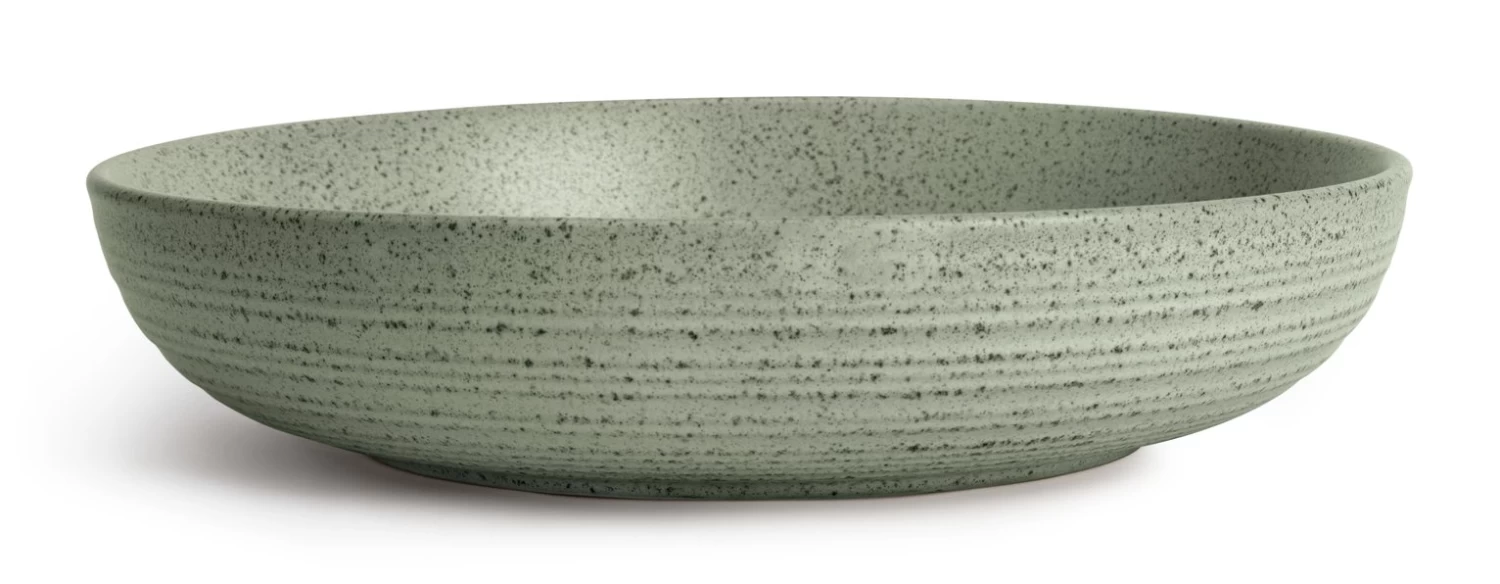 Habitat Textured Ripple 4 Piece Stoneware Pasta Bowls - Sage - Image 7
