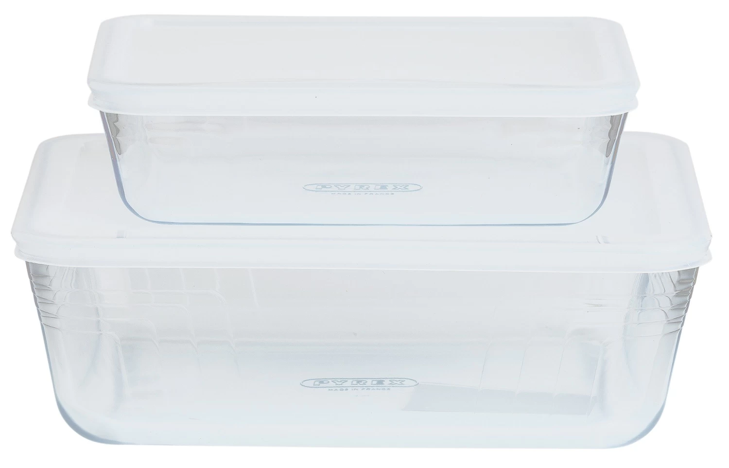 Pyrex Set Of 2 Glass Roasters With Plastic Storage Lids - Image 3