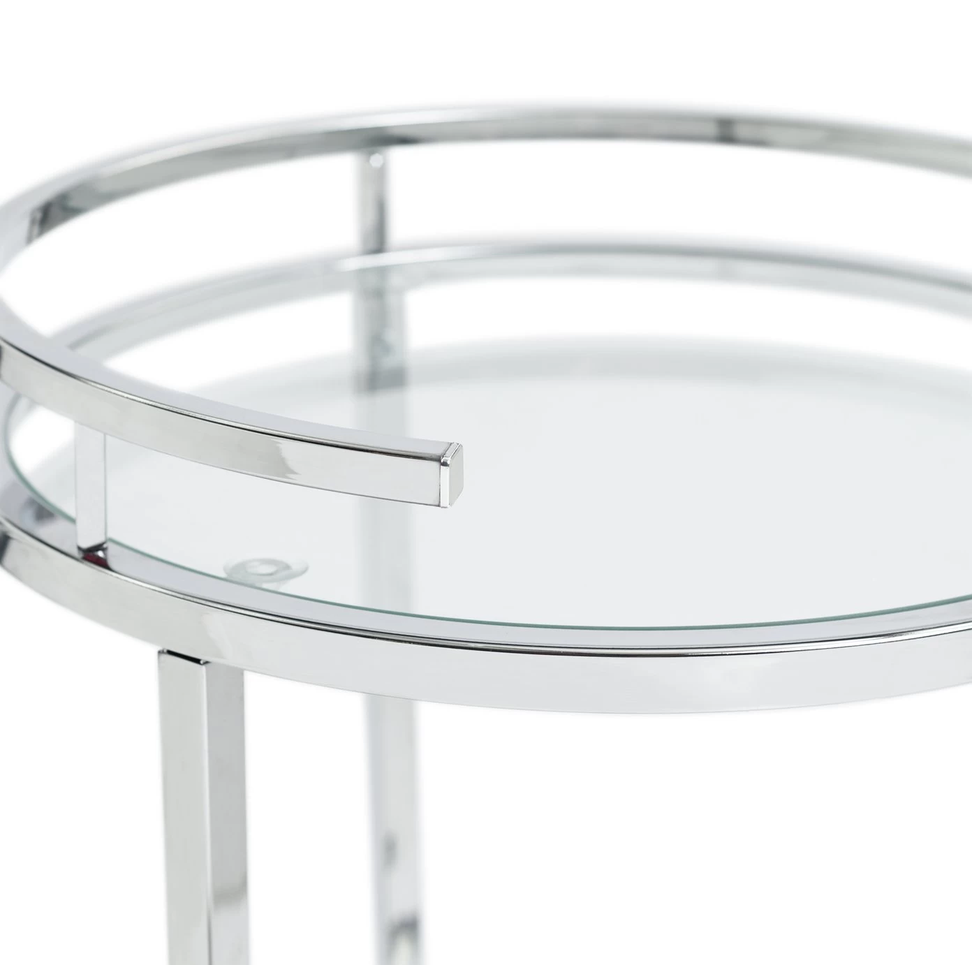 Habitat Chrome And Glass Drinks Trolley - Image 4