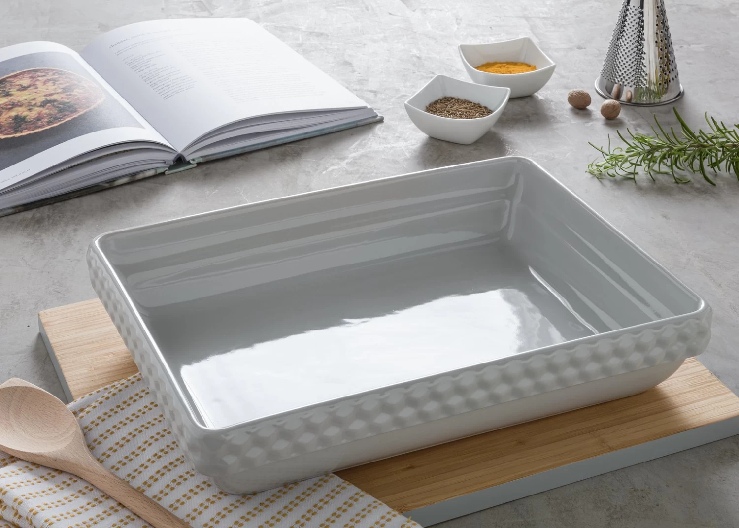 Habitat Ceramic Rectangular Stacking Roaster - Large - Image 2