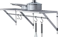 Habitat Chrome Wall Shelf With Hanging Bars