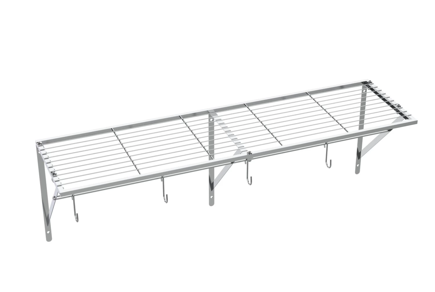 Habitat Chrome Wall Shelf With Hanging Bars - Image 2