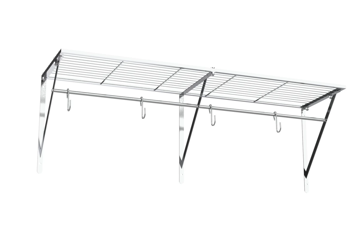 Habitat Chrome Wall Shelf With Hanging Bars - Image 3