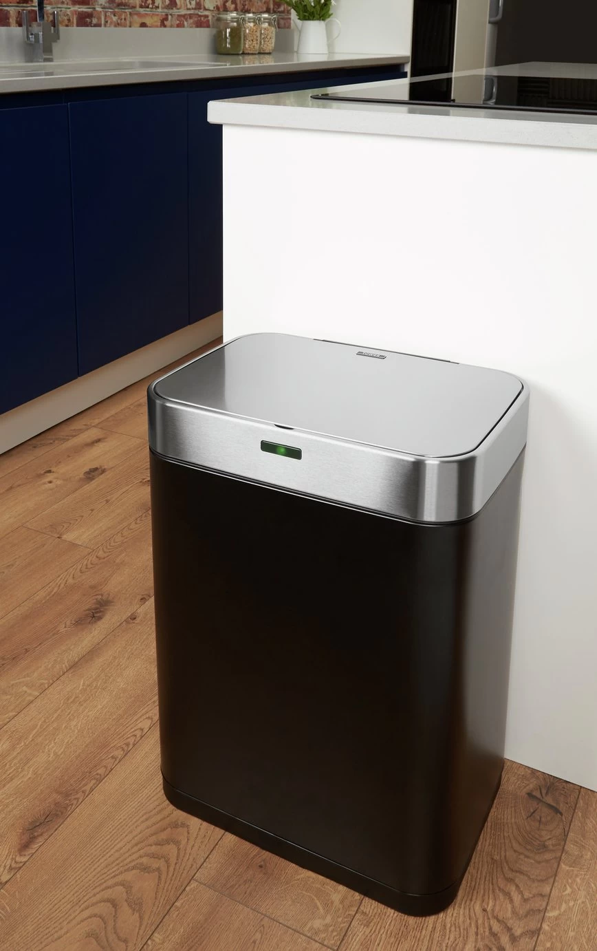 Tower 60 Litre Recycling Sensor Bin - Black - Image 7