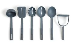 Habitat 6 Piece Utensil Set With Holder - Blue