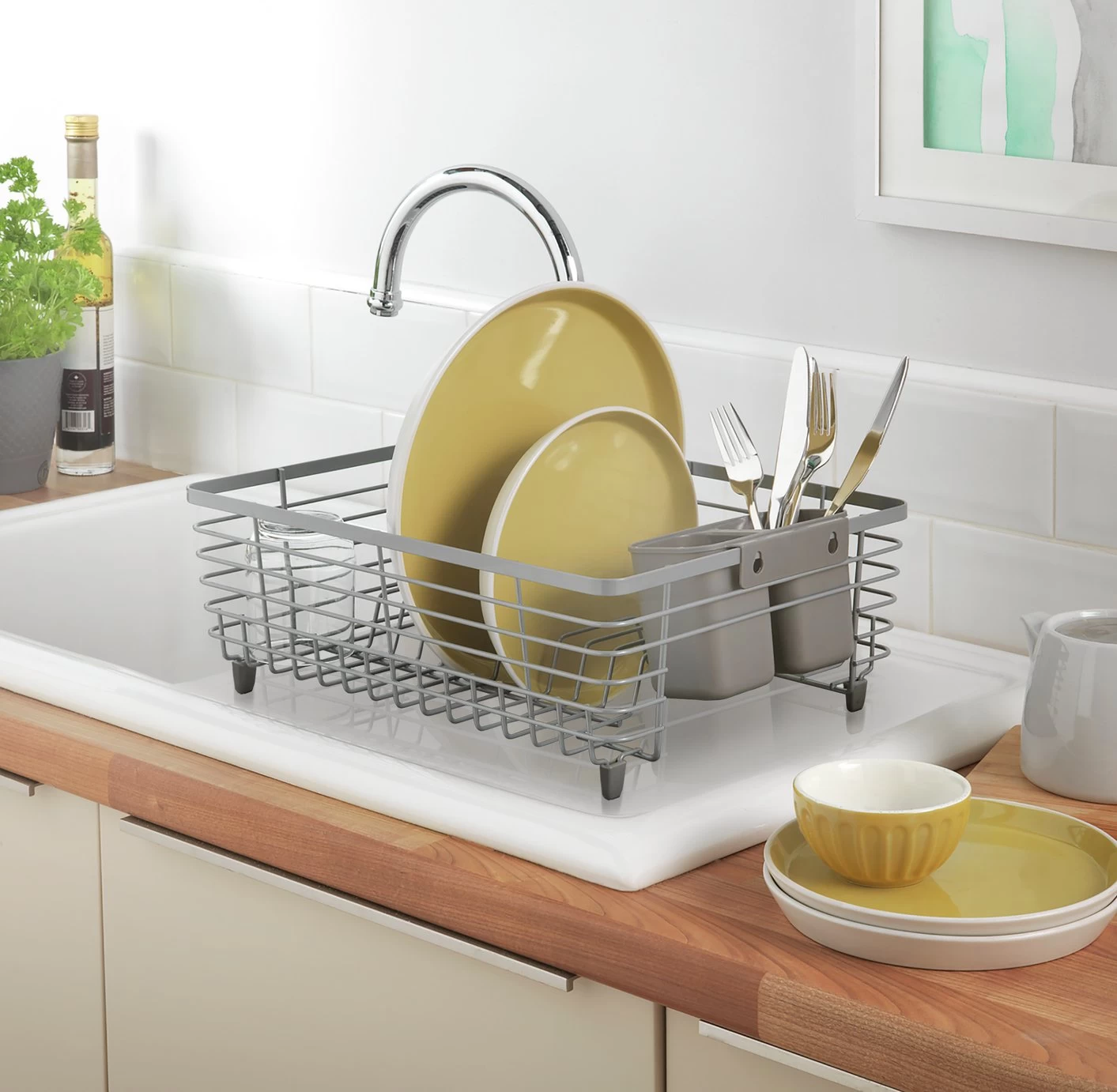 Habitat Wire Dish Rack - Grey - Image 2