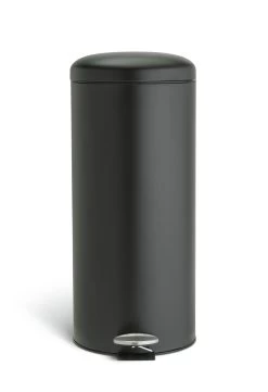 Habitat 30 Litre Domed Pedal Bin - Black