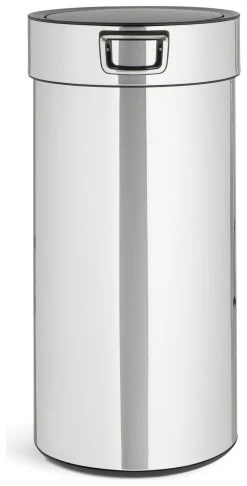 Habitat 30 Litre Round Touch Op Bin - Silver