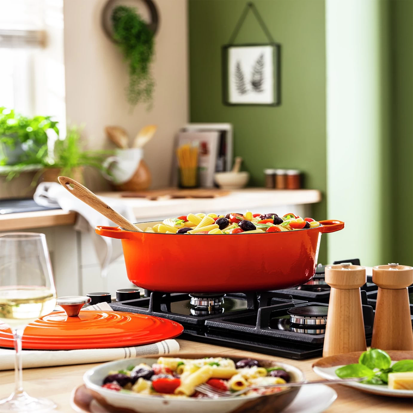 Habitat 4.7 Litre Cast Iron Oval Casserole Dish - Orange - Image 2