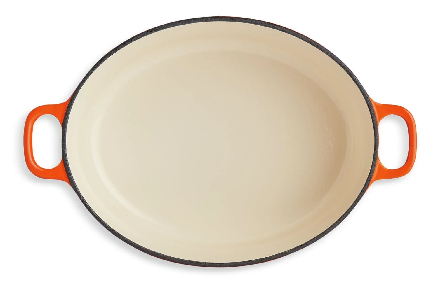 Habitat 4.7 Litre Cast Iron Oval Casserole Dish - Orange - Image 3