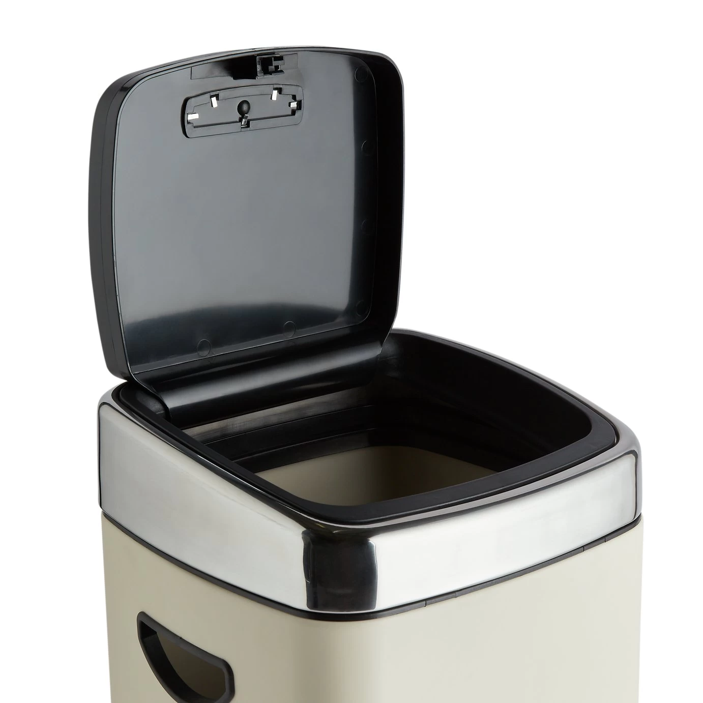 Habitat 30 Litre Square Touch Top Bin - Cream - Image 4