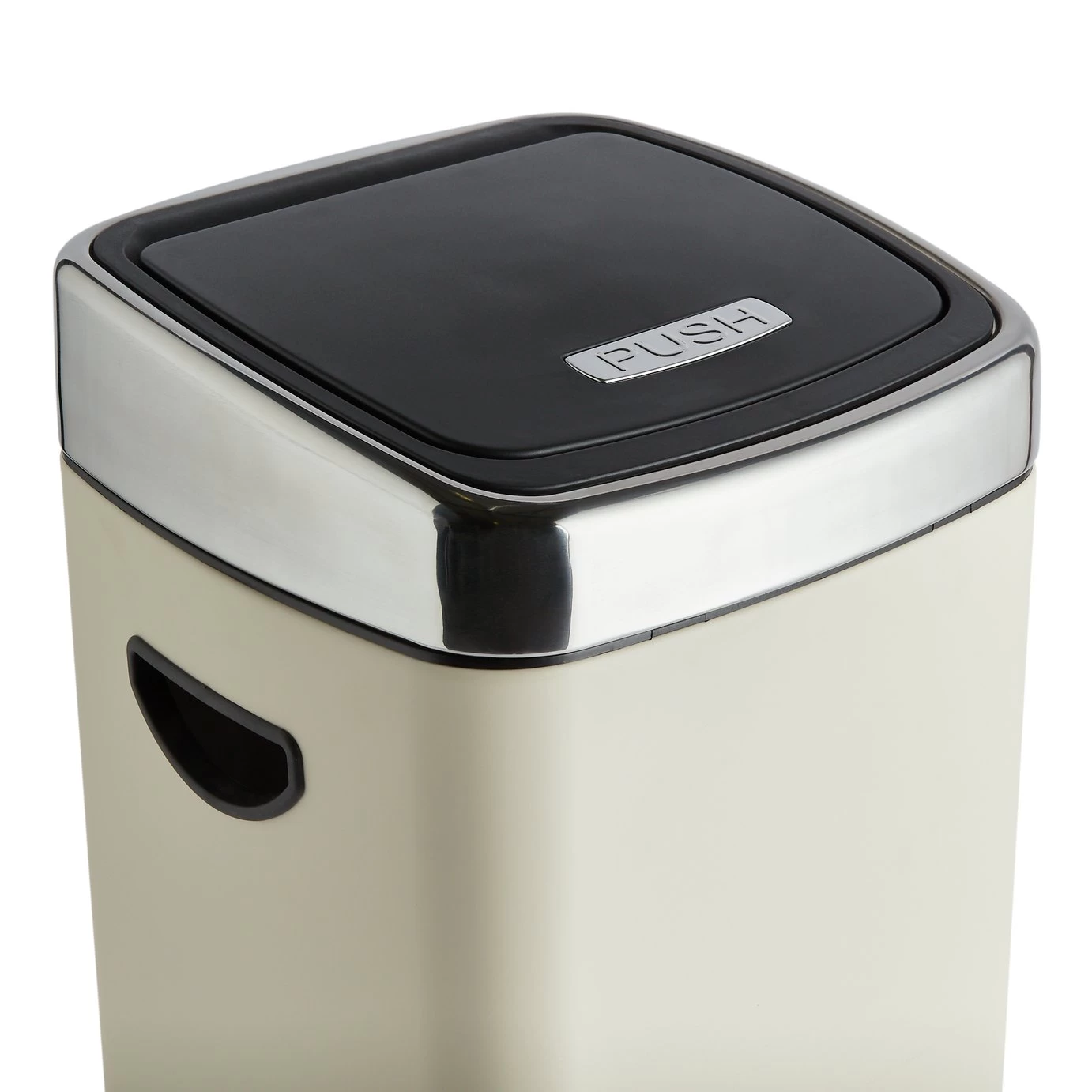 Habitat 30 Litre Square Touch Top Bin - Cream - Image 5