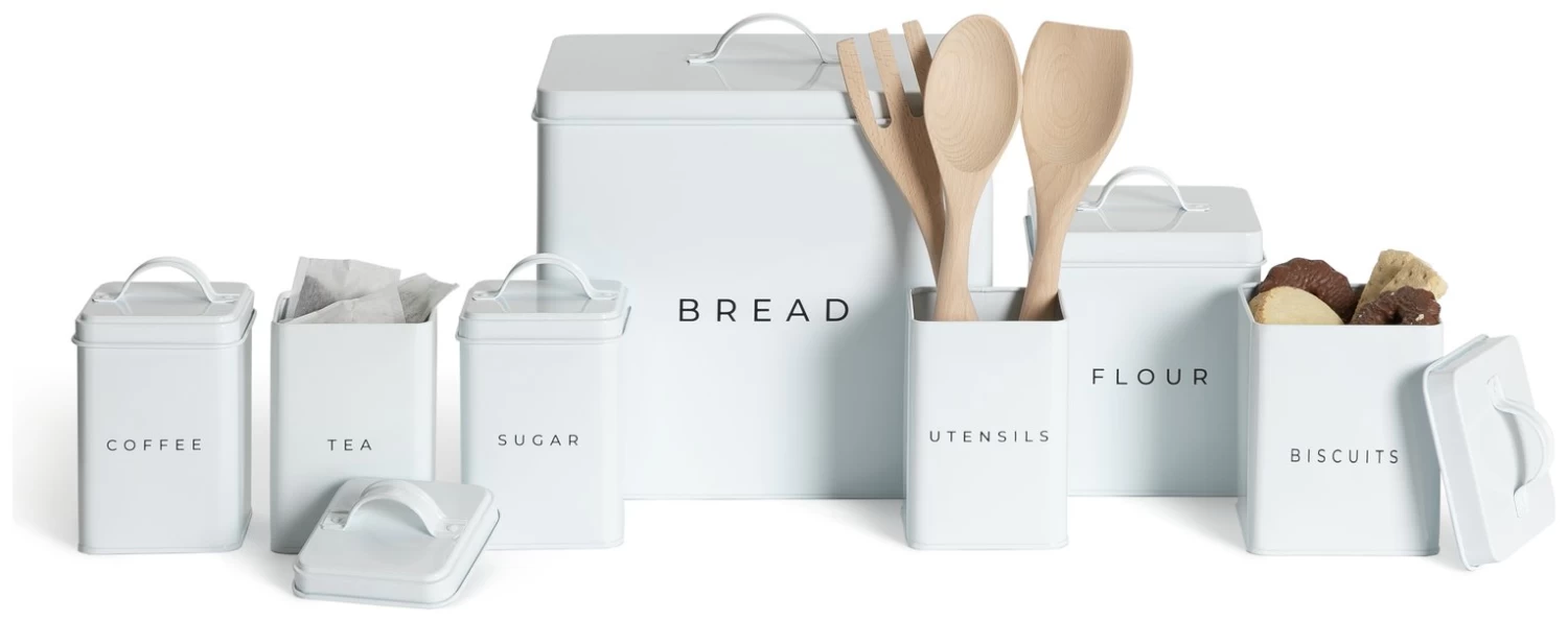 Habitat 7 Piece Carbon Steel Storage Set - White - Image 2