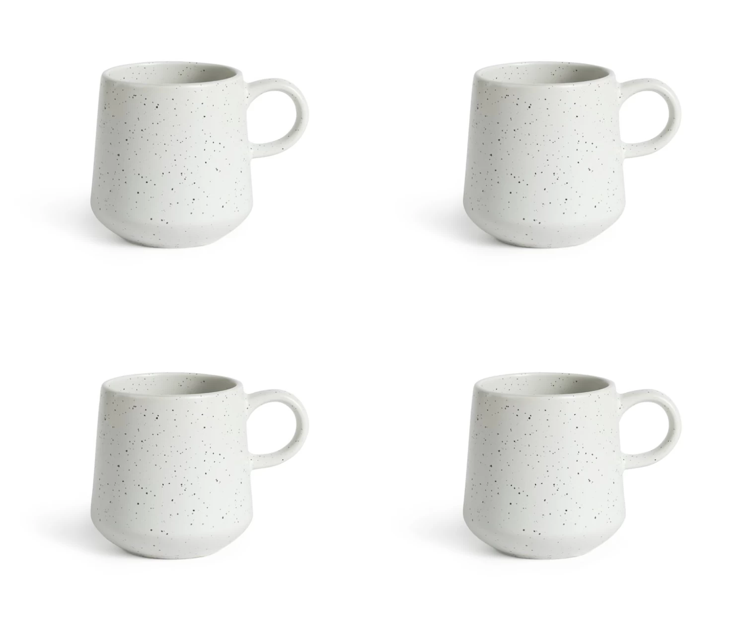 Habitat Addison Set Of 4 Speckled Mugs - White
