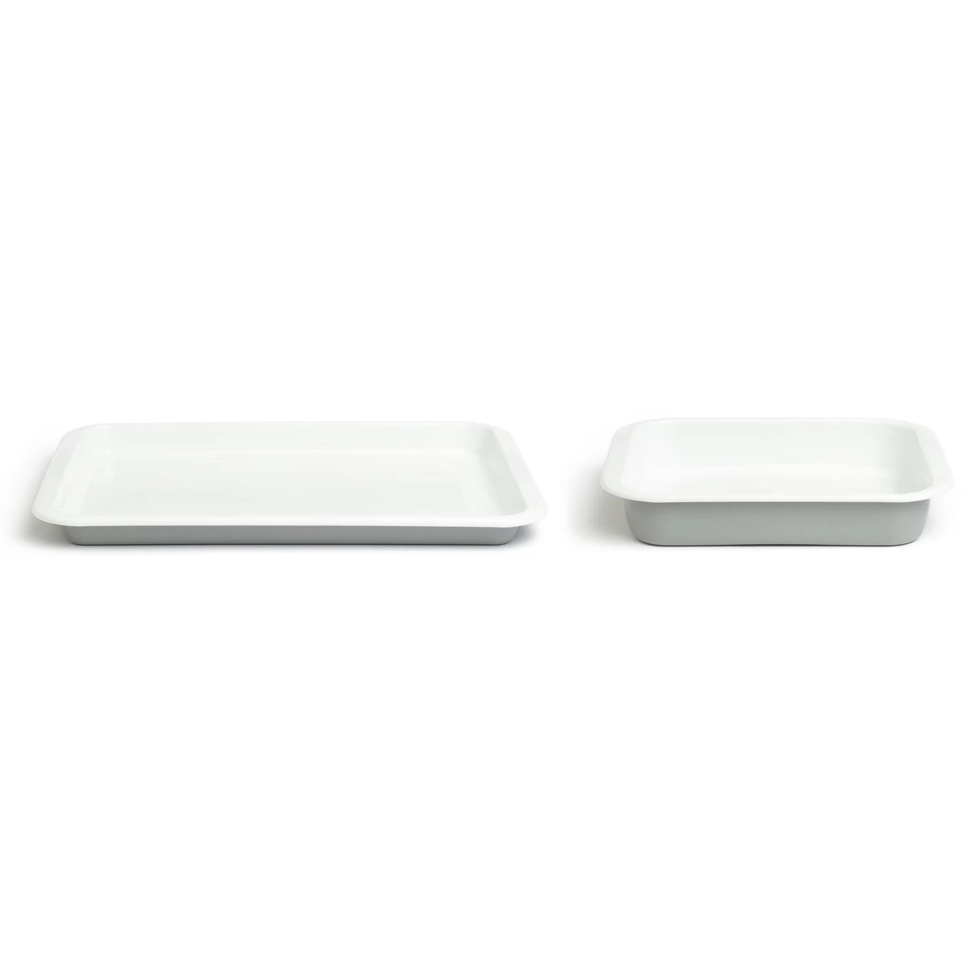 Habitat Set Of 2 Enamel Oven Tray Roaster Set
