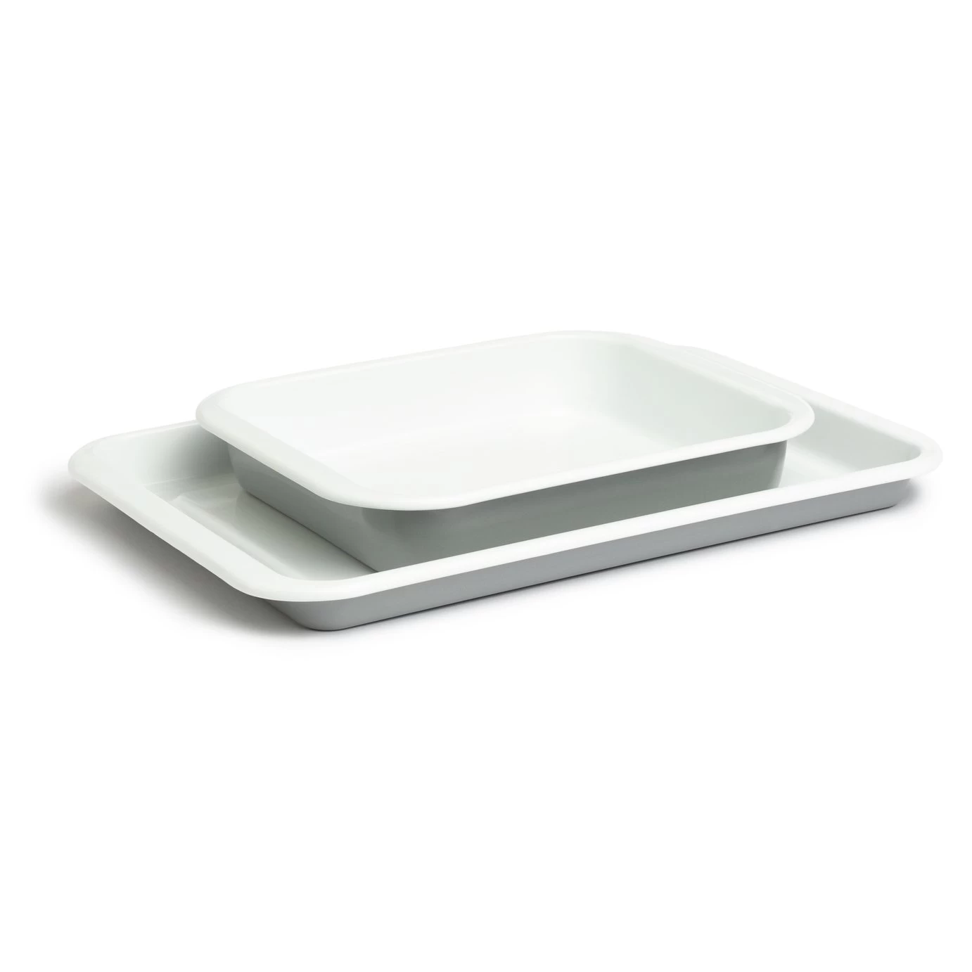 Habitat Set Of 2 Enamel Oven Tray Roaster Set - Image 4