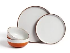 Habitat 12 Piece Stoneware Dinner Set - Rust Speckle