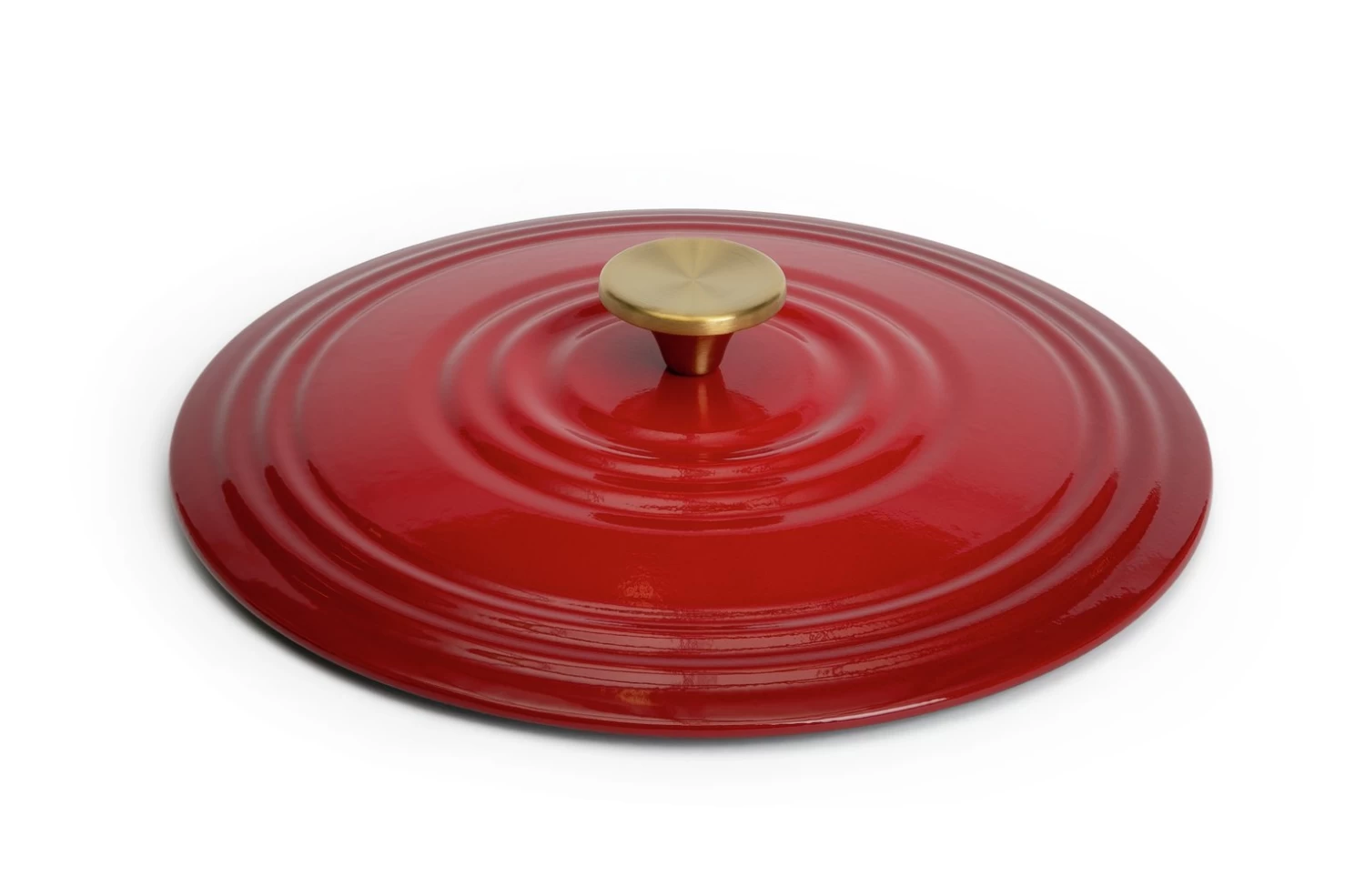 Habitat Country Manor 4 Litre Cast Iron Casserole Dish - Red - Image 4