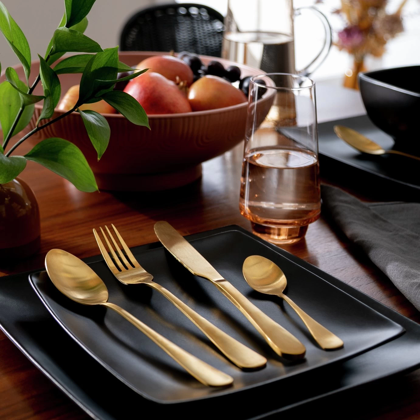 Habitat 16 Piece Gold Stainless Steel Cutlery Set - Image 2