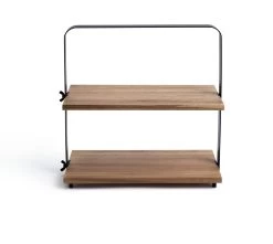 Habitat Industrial Two Tier Wooden Serving Platter