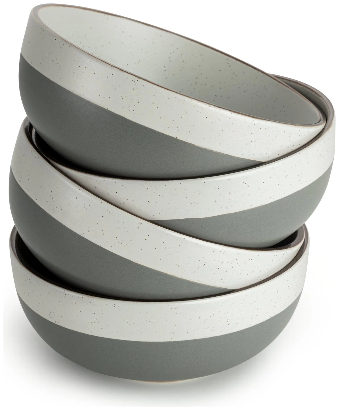 Habitat Speckle Set Of 4 Stoneware Cereal Bowl - Image 3