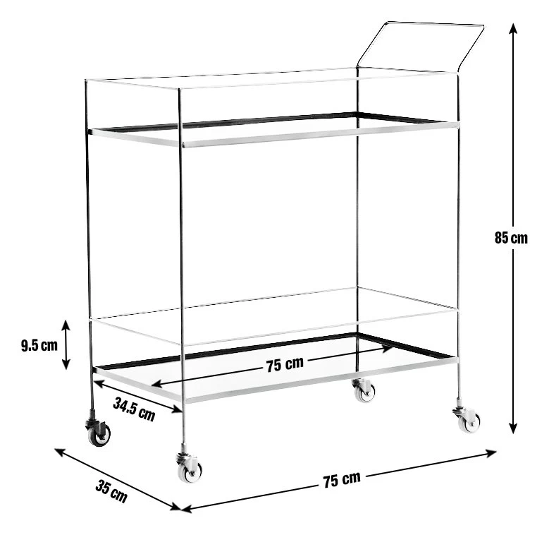 Habitat Monroe Drinks Trolley - Black - Image 3