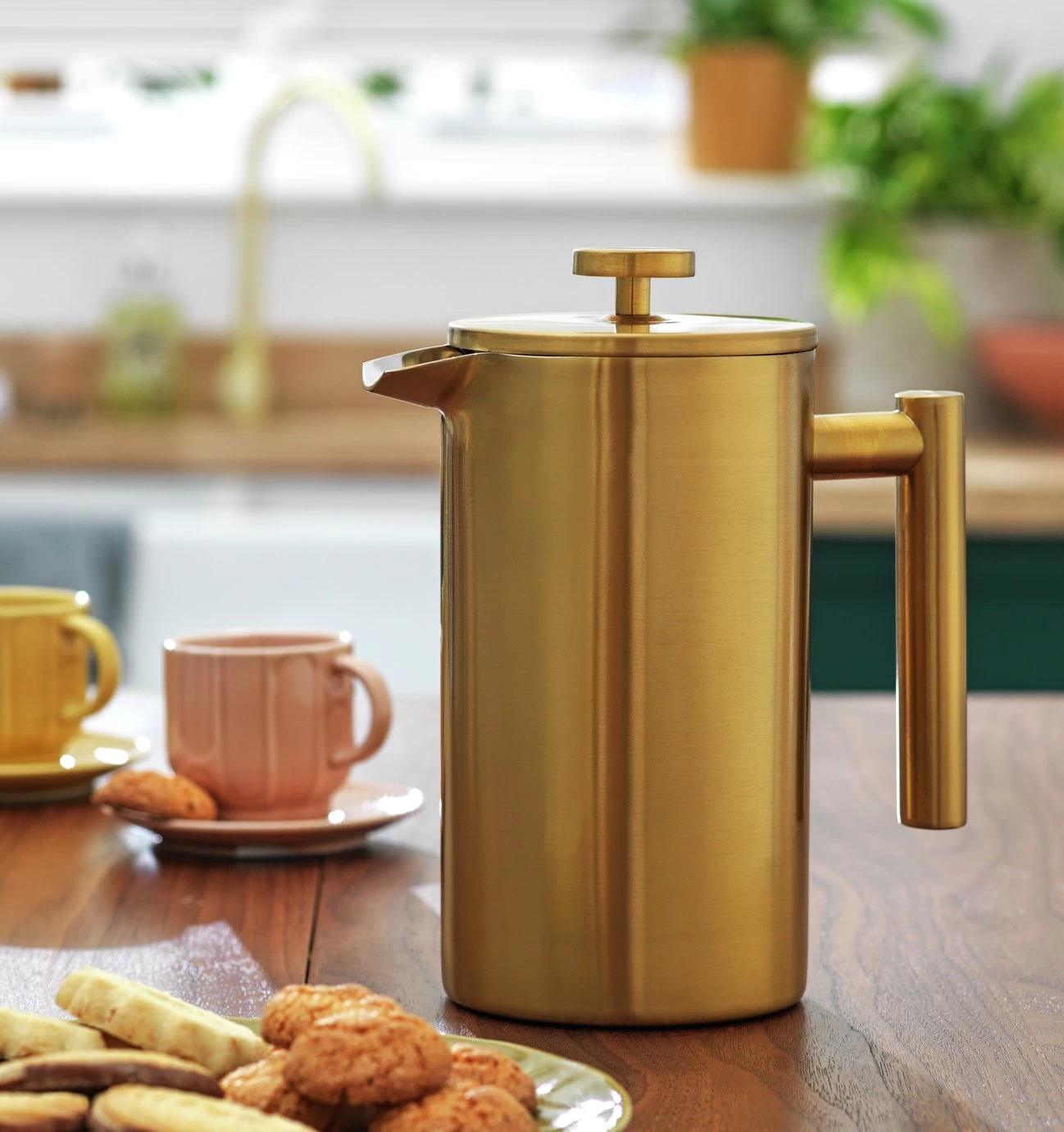 Habitat Double Walled 8 Cup Cafetiere - Gold - Image 2