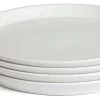 Habitat Addison 4 Piece Stoneware Side Plate - White