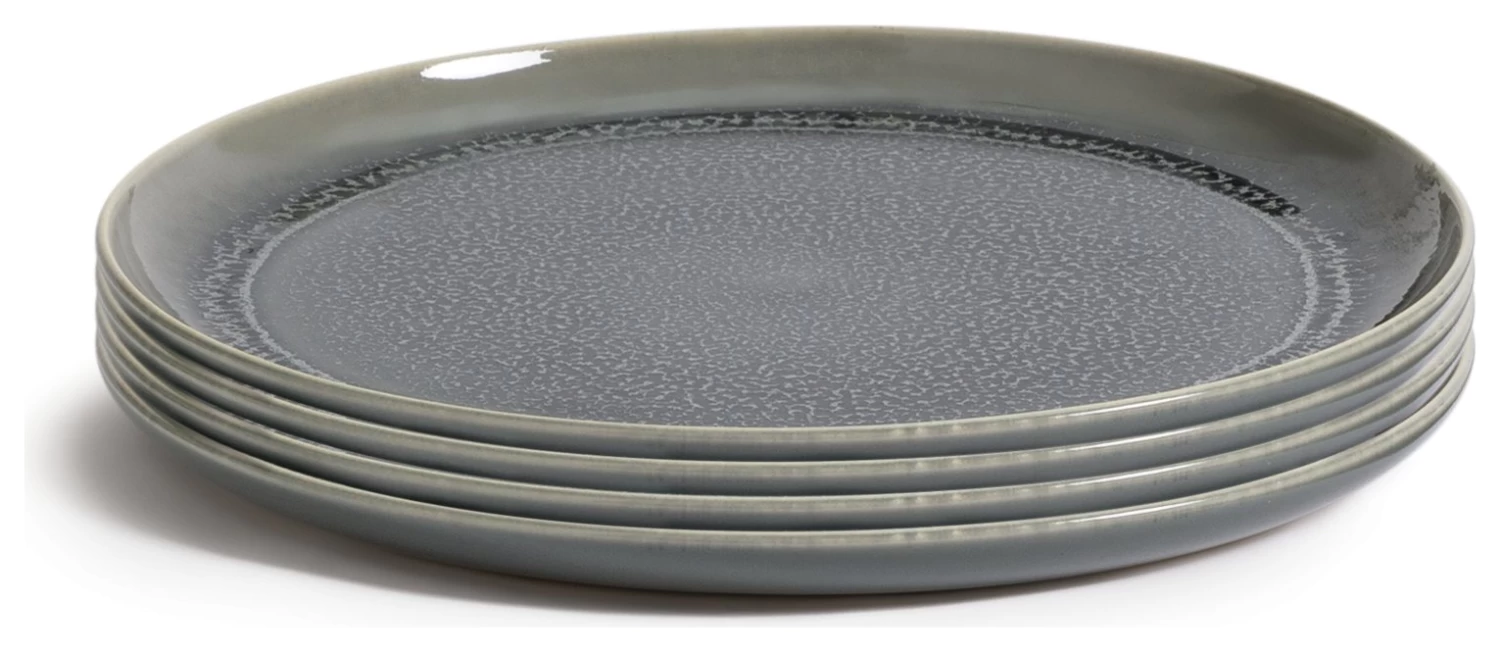 Habitat Evora 4 Piece Stoneware Dinner Plate - Green