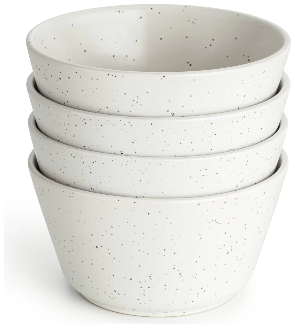 Habitat Addison Set Of 4 Stoneware Cereal Bowl - White - Image 3