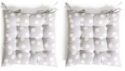 Habitat Spot Pack Of 2 Seat Cushion - Grey And White