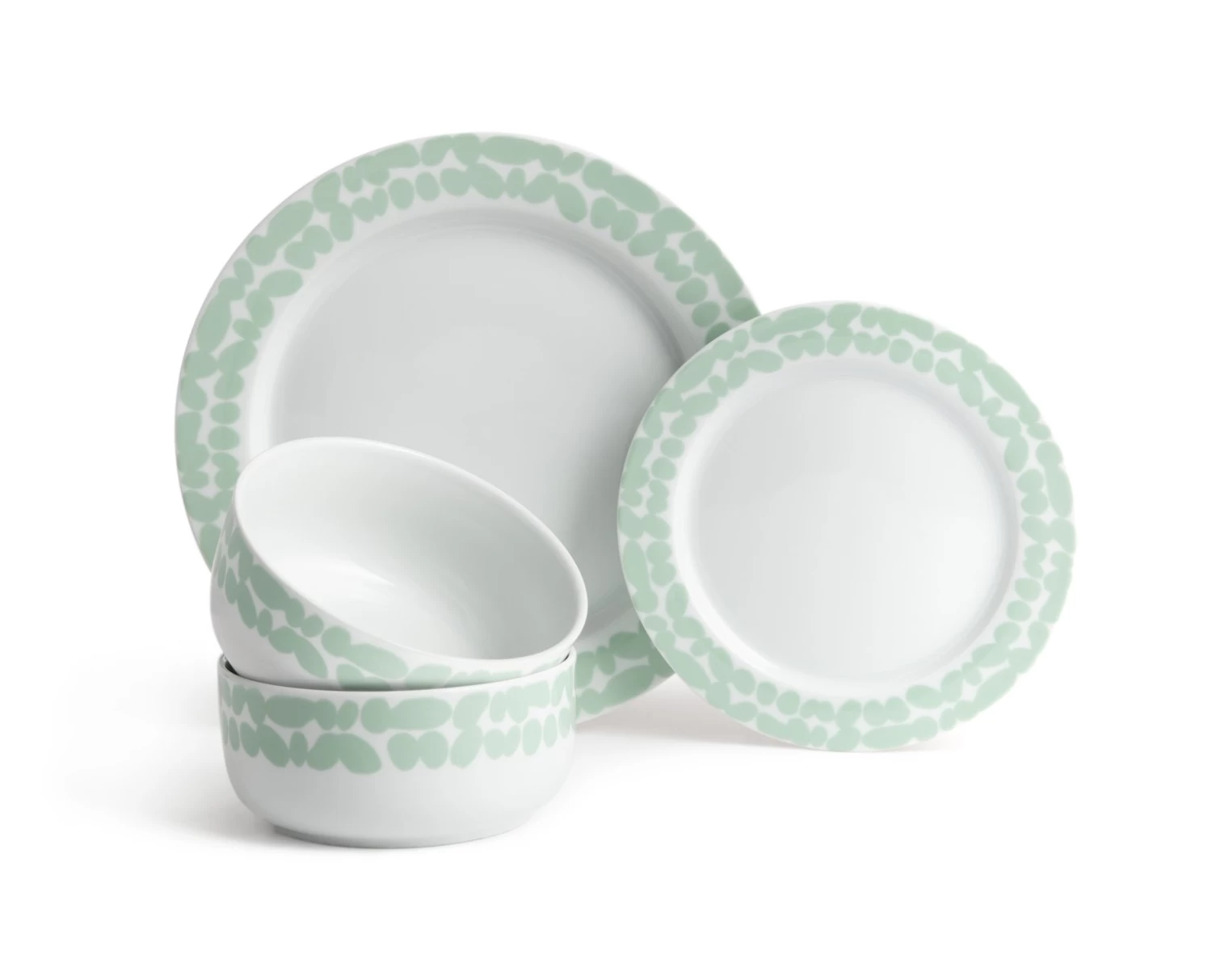 Habitat Scandi Decal 12 Piece Porcelain Dinner Set