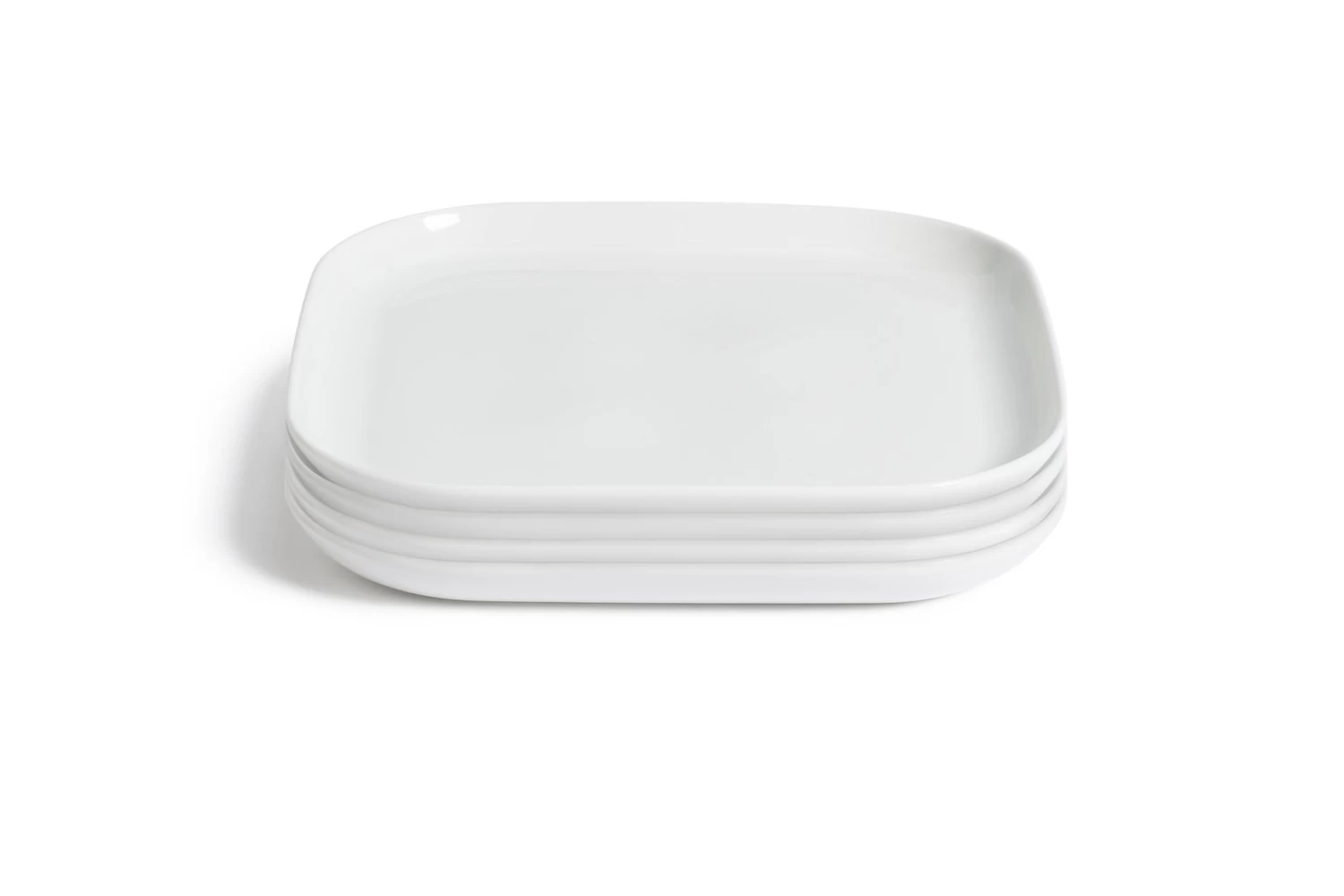 Habitat Riko Square 4 Piece Dinner Plates - White